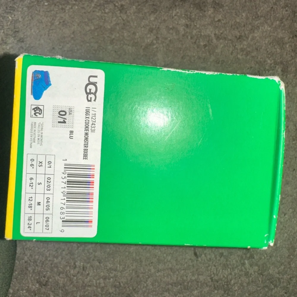 UGG Sesame Street Kids Blue Slippers - Picture 3 of 8